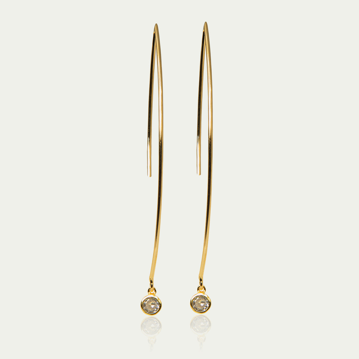 Creole oval Glam – 925 Sterling Silber 18K Gelbgold vergoldet, 6 cm Durchmesser | Sucre Fine Jewelry