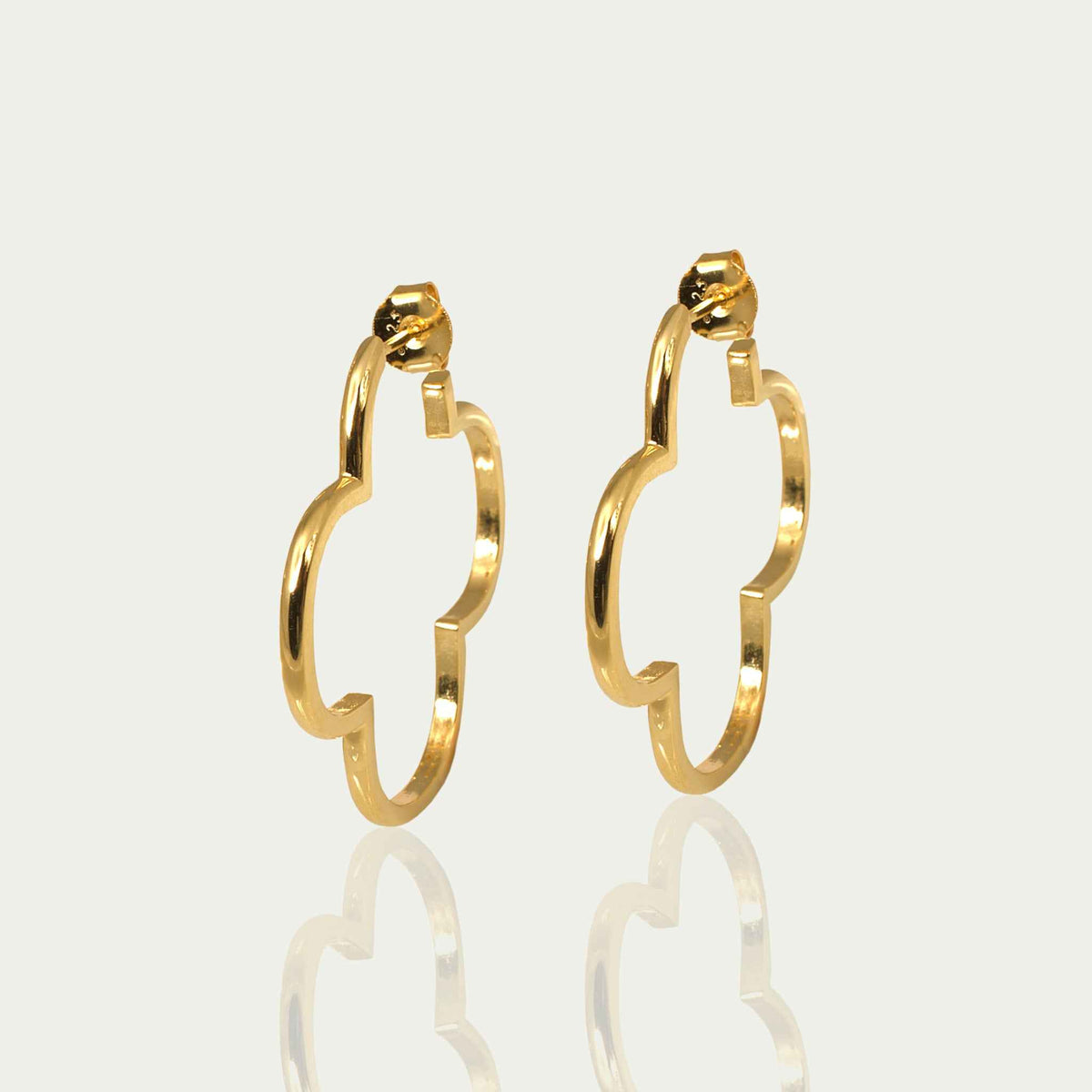 Creole Clover – 925 Sterling Silber 18K Gelbgold vergoldet | Sucre Fine Jewelry