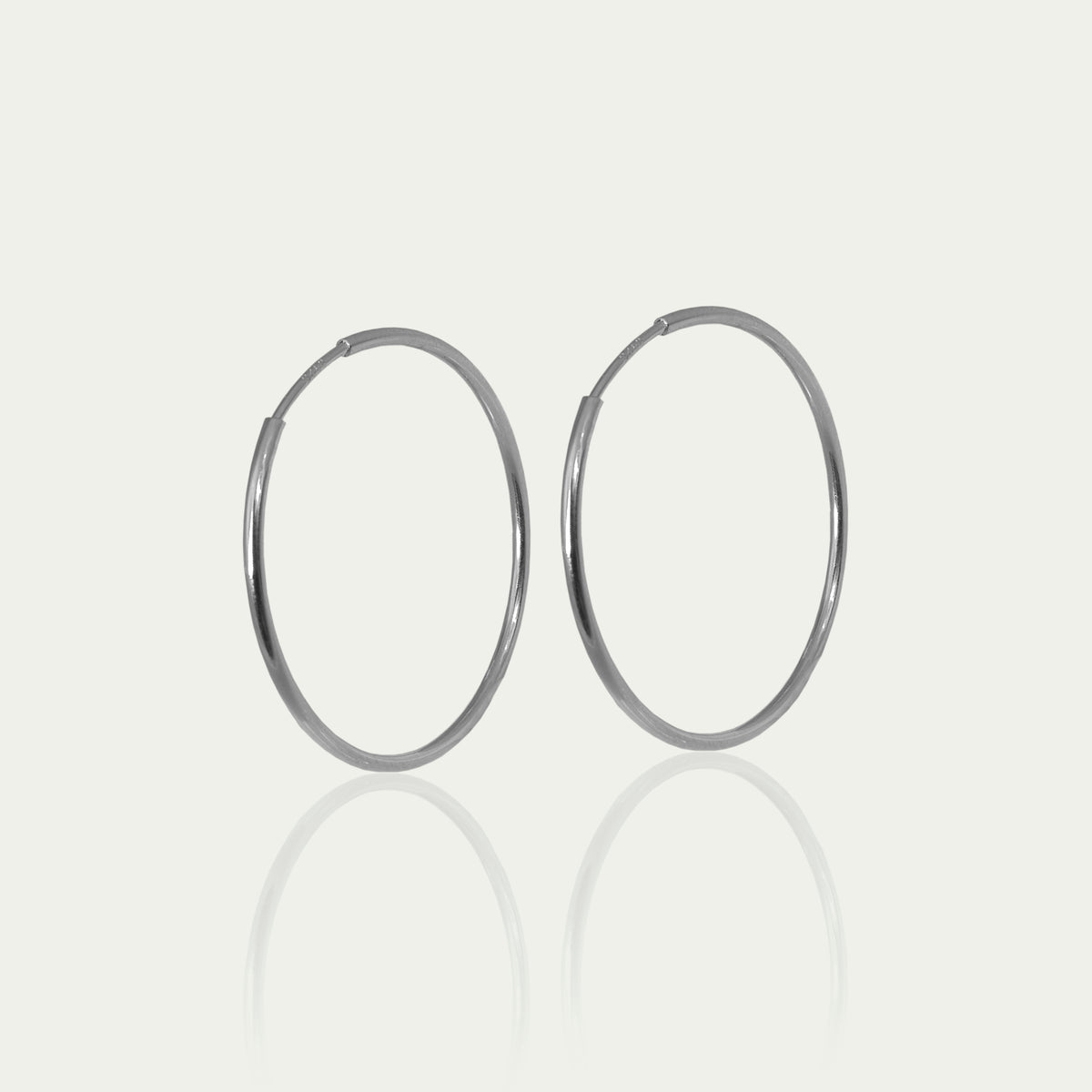 Creole Pure – 925 Sterling Silber, 3 cm Durchmesser | Sucre Fine Jewelry