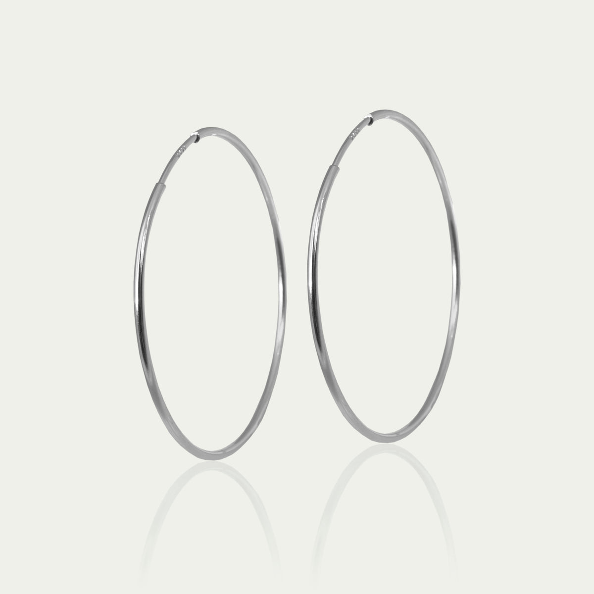 Creole Pure – 925 Sterling Silber, 5 cm Durchmesser | Sucre Fine Jewelry