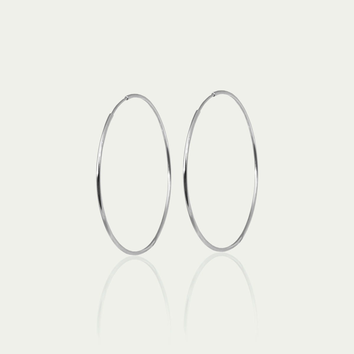 Creole Pure – 925 Sterling Silber, 4 cm Durchmesser | Sucre Fine Jewelry