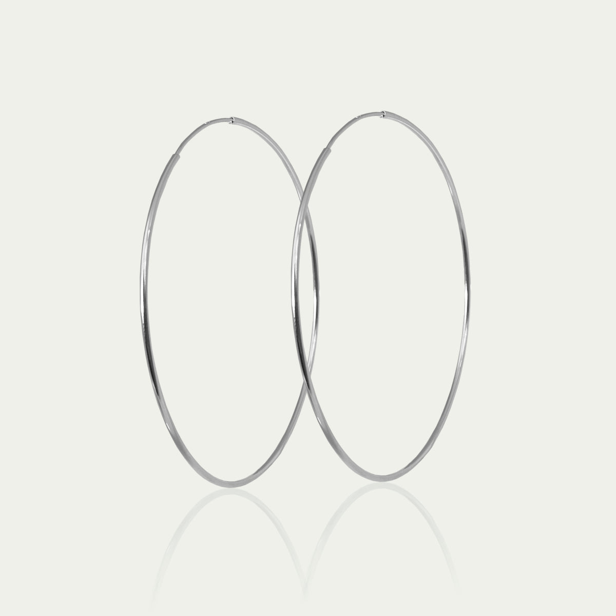 Creole Pure – 925 Sterling Silber, 7 cm Durchmesser | Sucre Fine Jewelry