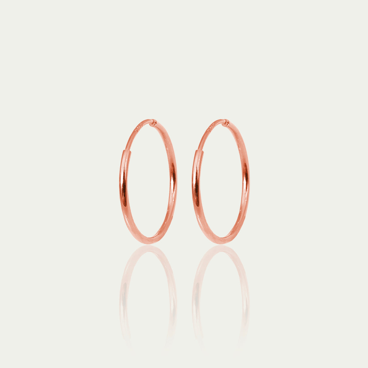 Creole Pure Roségold vergoldet, 2,0 cm Durchmesser – 925 Silber 18k vergoldet – Sucre Fine Jewelry