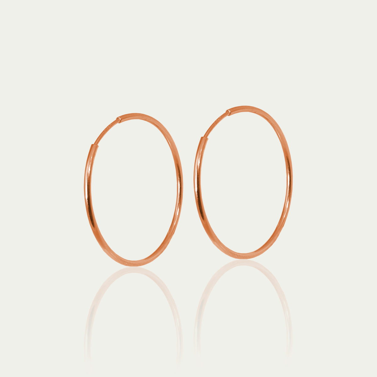 Creole Pure Roségold vergoldet, 3,0 cm Durchmesser – 925 Silber 18k vergoldet – Sucre Fine Jewelry