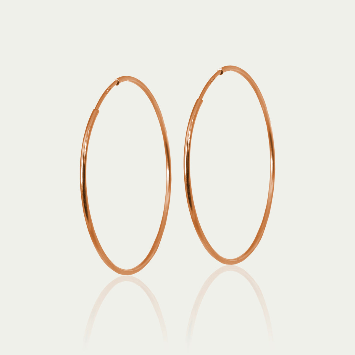 Creole Pure Roségold vergoldet, 5,0 cm Durchmesser – 925 Silber 18k vergoldet – Sucre Fine Jewelry