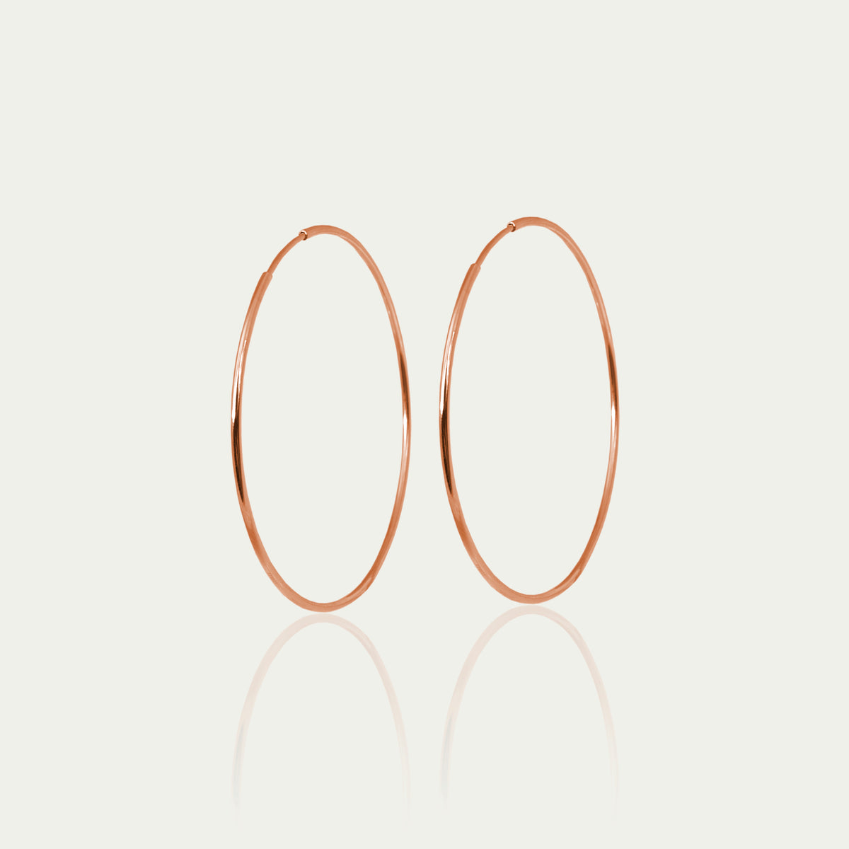 Creole Pure Roségold vergoldet, 4,0 cm Durchmesser – 925 Silber 18k vergoldet – Sucre Fine Jewelry