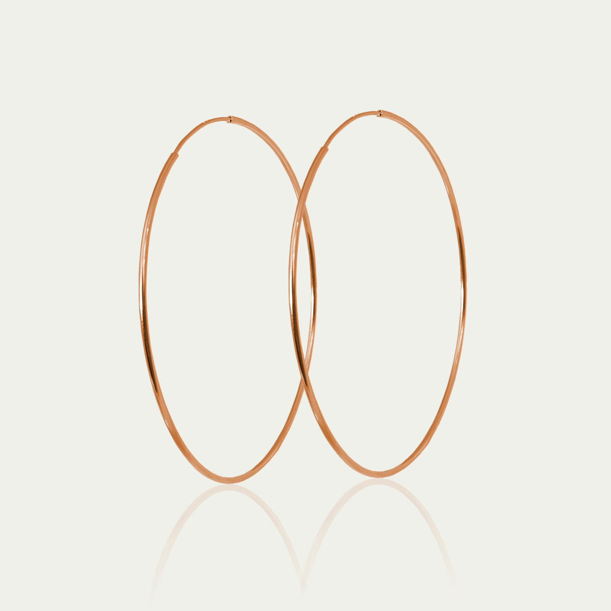 Creole Pure Roségold vergoldet, 7,0 cm Durchmesser – 925 Silber 18k vergoldet – Sucre Fine Jewelry