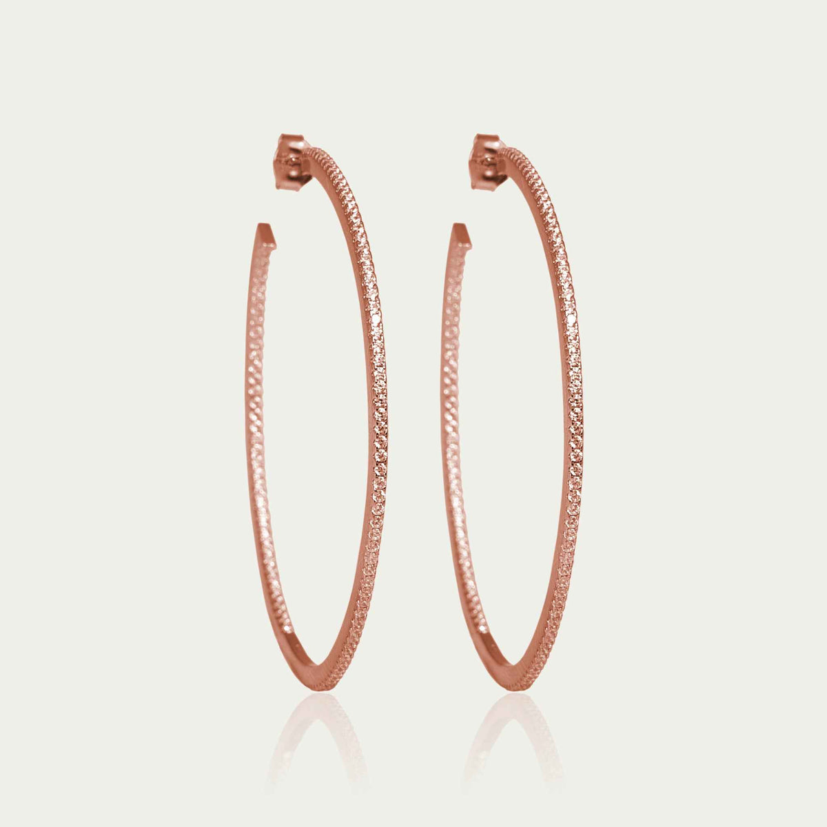 Creole Glam groß Roségold vergoldet – 925 Silber 18k vergoldet – Sucre Fine Jewelry