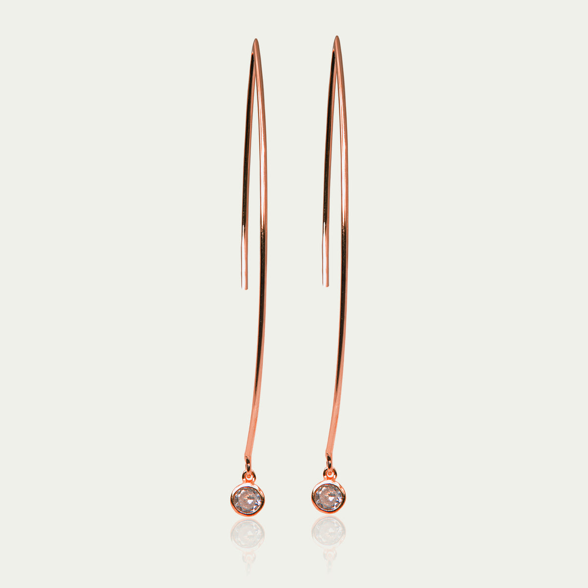 Creole Oval Glam Roségold vergoldet, 6,0 cm Länge – 925 Silber 18k vergoldet – Sucre Fine Jewelry