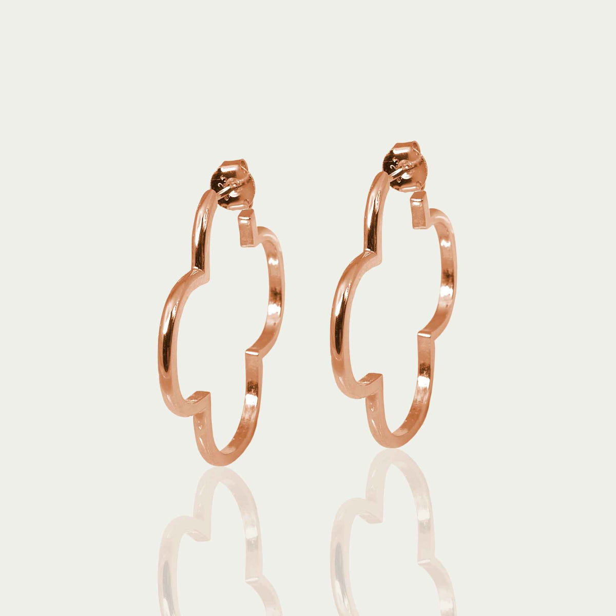 Creole Clover – 925 Sterling Silber 18K Roségold vergoldet | Sucre Fine Jewelry