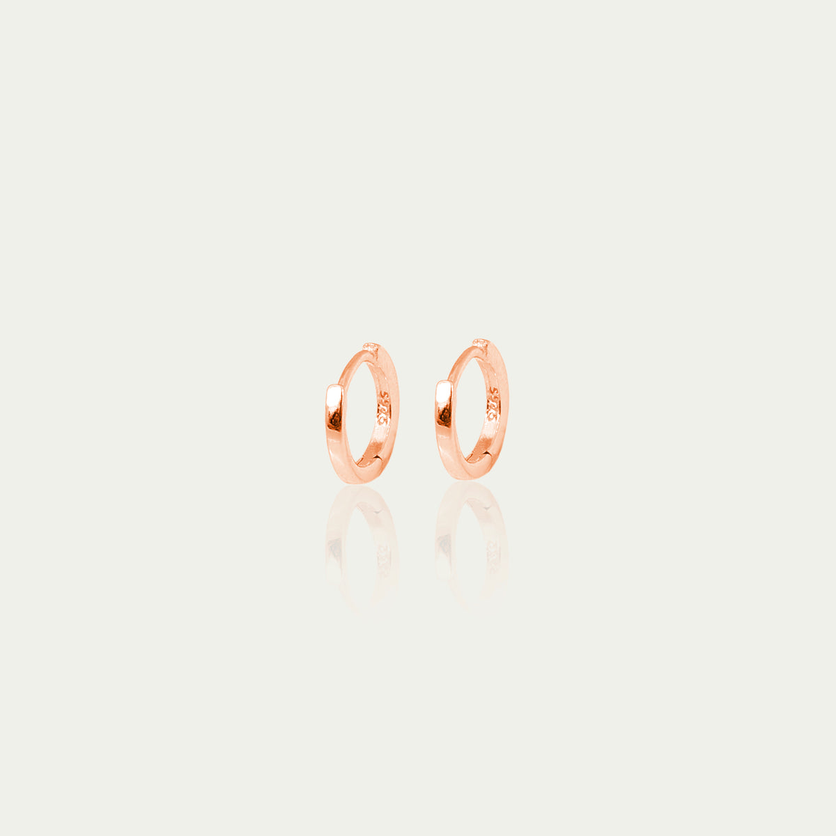 Klappcreole Pure Mini 0,8cm – 925 Sterling Silber 18K Roségold vergoldet | Sucre Fine Jewelry