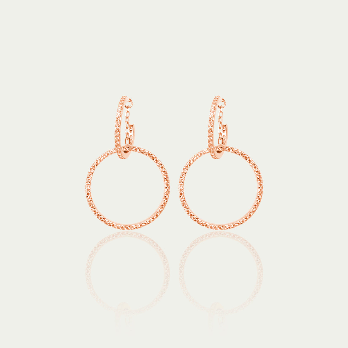 Creole Circle – 925 Sterling Silber 18K Roségold vergoldet | Sucre Fine Jewelry