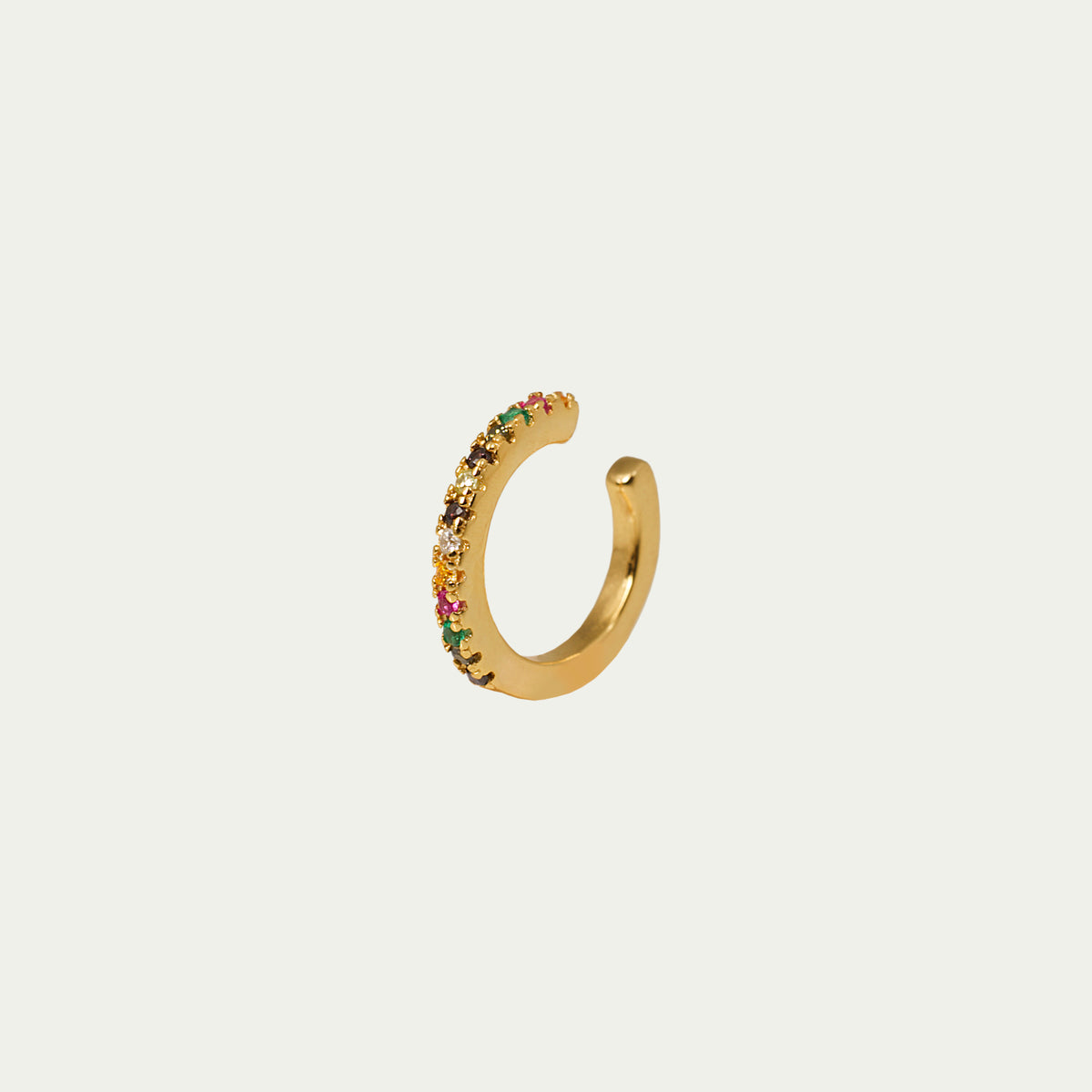 Earcuff Rainbow mit Zirkonia – 925 Sterling Silber 18K Gelbgold vergoldet | Sucre Fine Jewelry