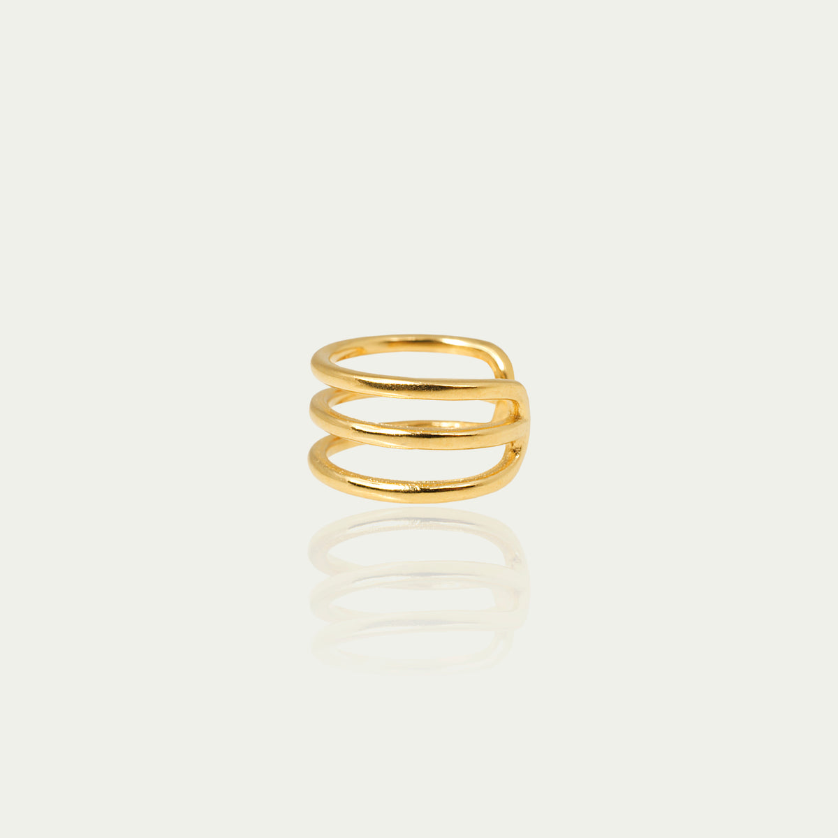 Earcuff Triple Line – 925 Sterling Silber 18K Gelbgold vergoldet | Sucre Fine Jewelry