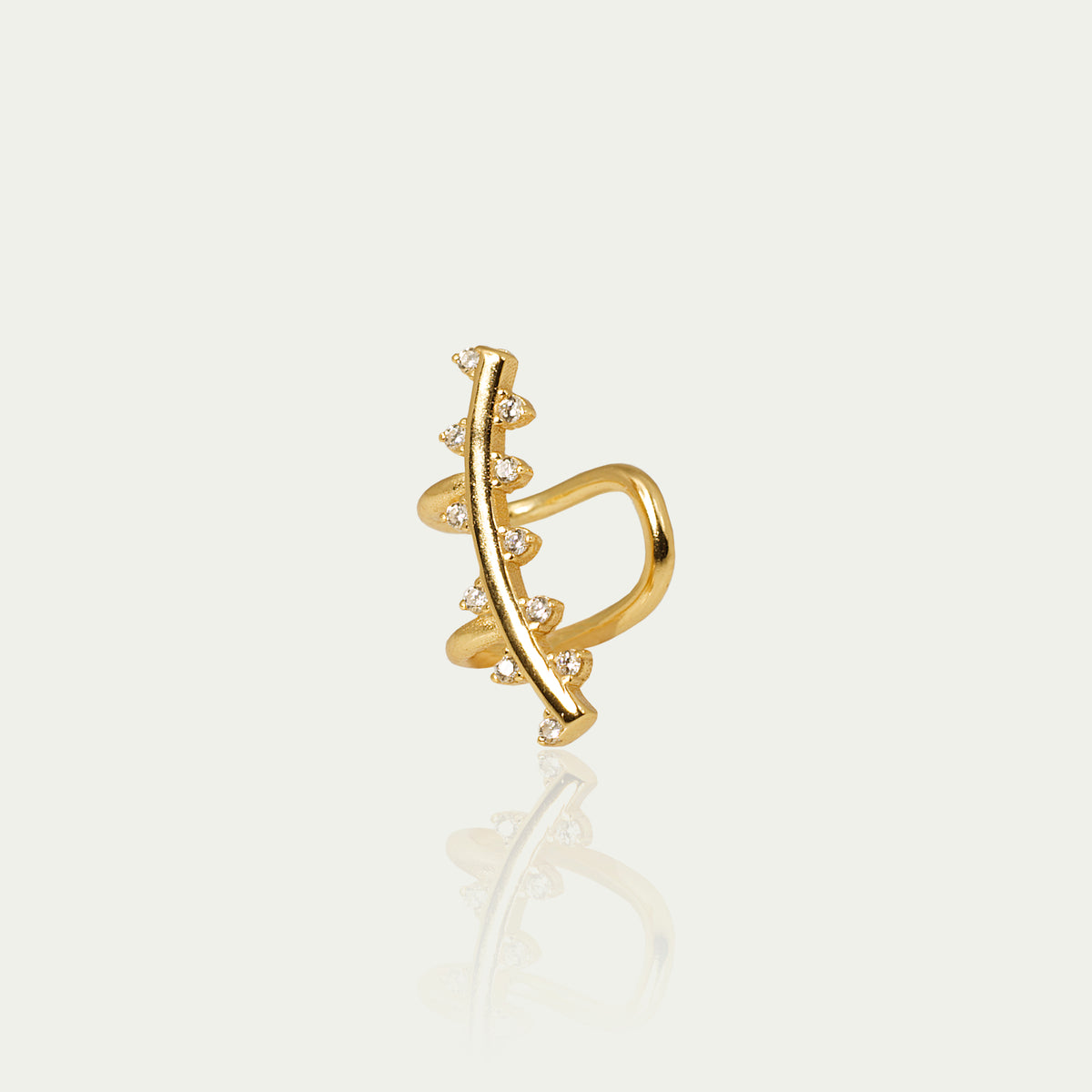 Earcuff Wire Shiny – 925 Sterling Silber 18K Gelbgold vergoldet | Sucre Fine Jewelry