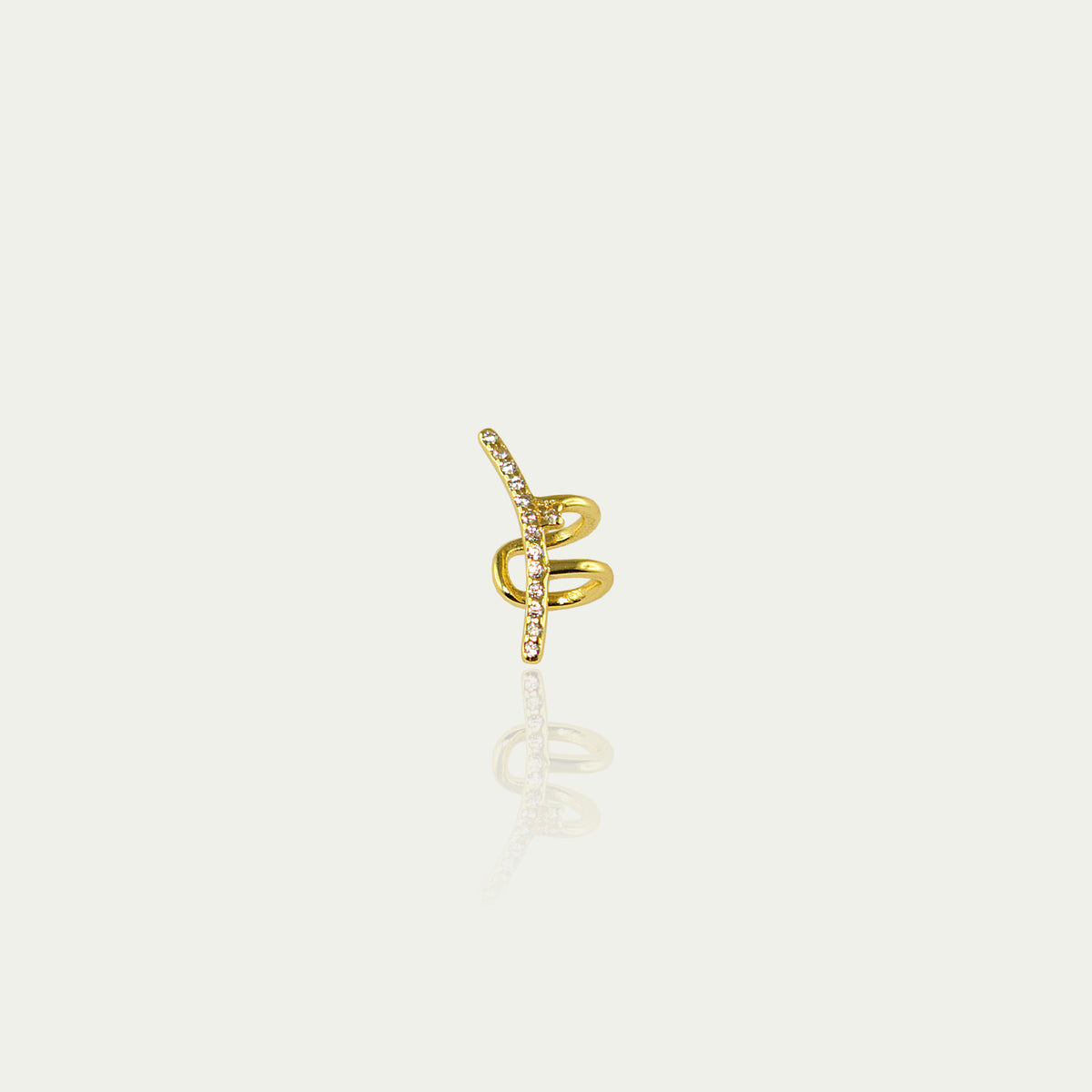 Earcuff Shiny Line – 925 Sterling Silber 18K Gelbgold vergoldet | Sucre Fine Jewelry