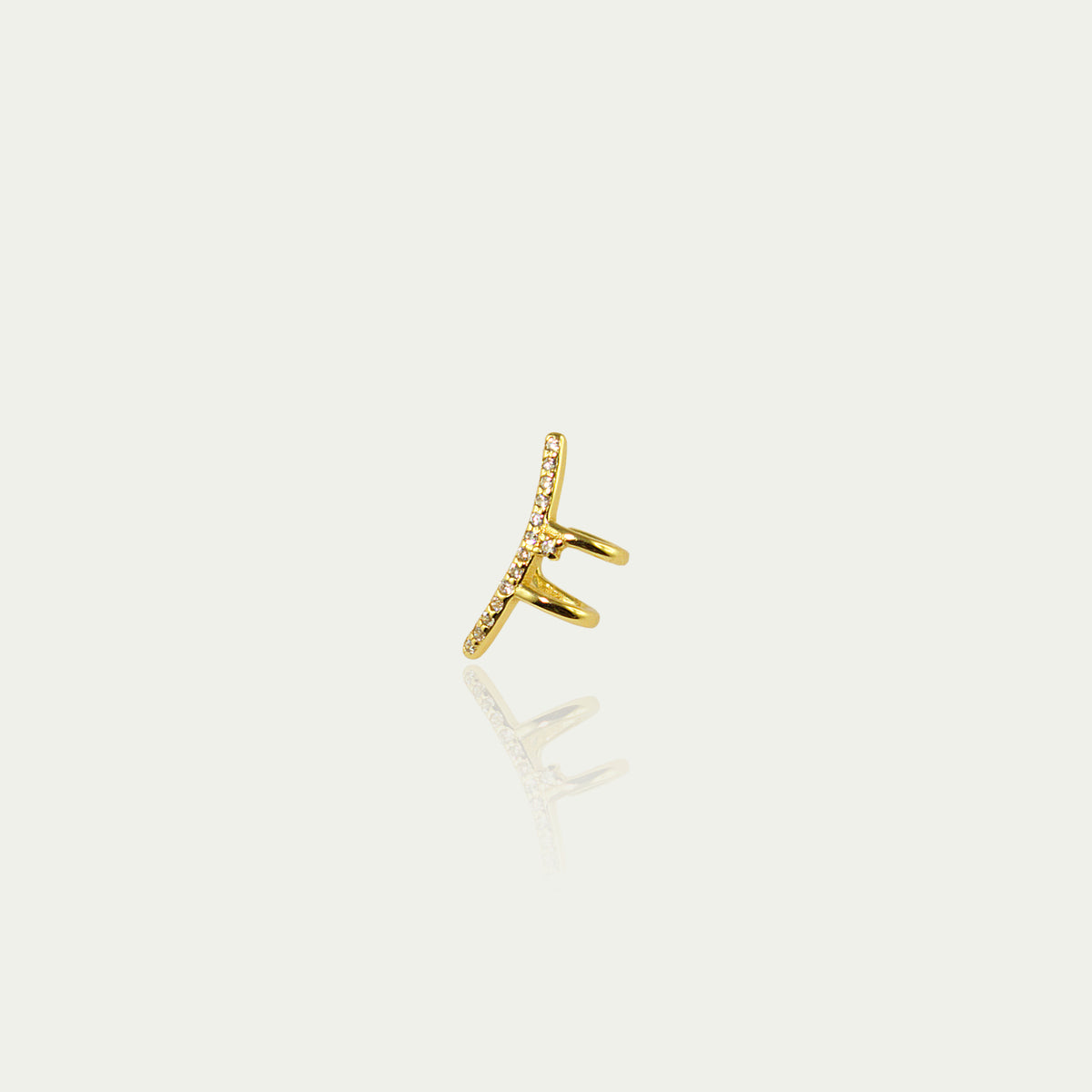 Earcuff Shiny Line – 925 Sterling Silber 18K Gelbgold vergoldet | Sucre Fine Jewelry