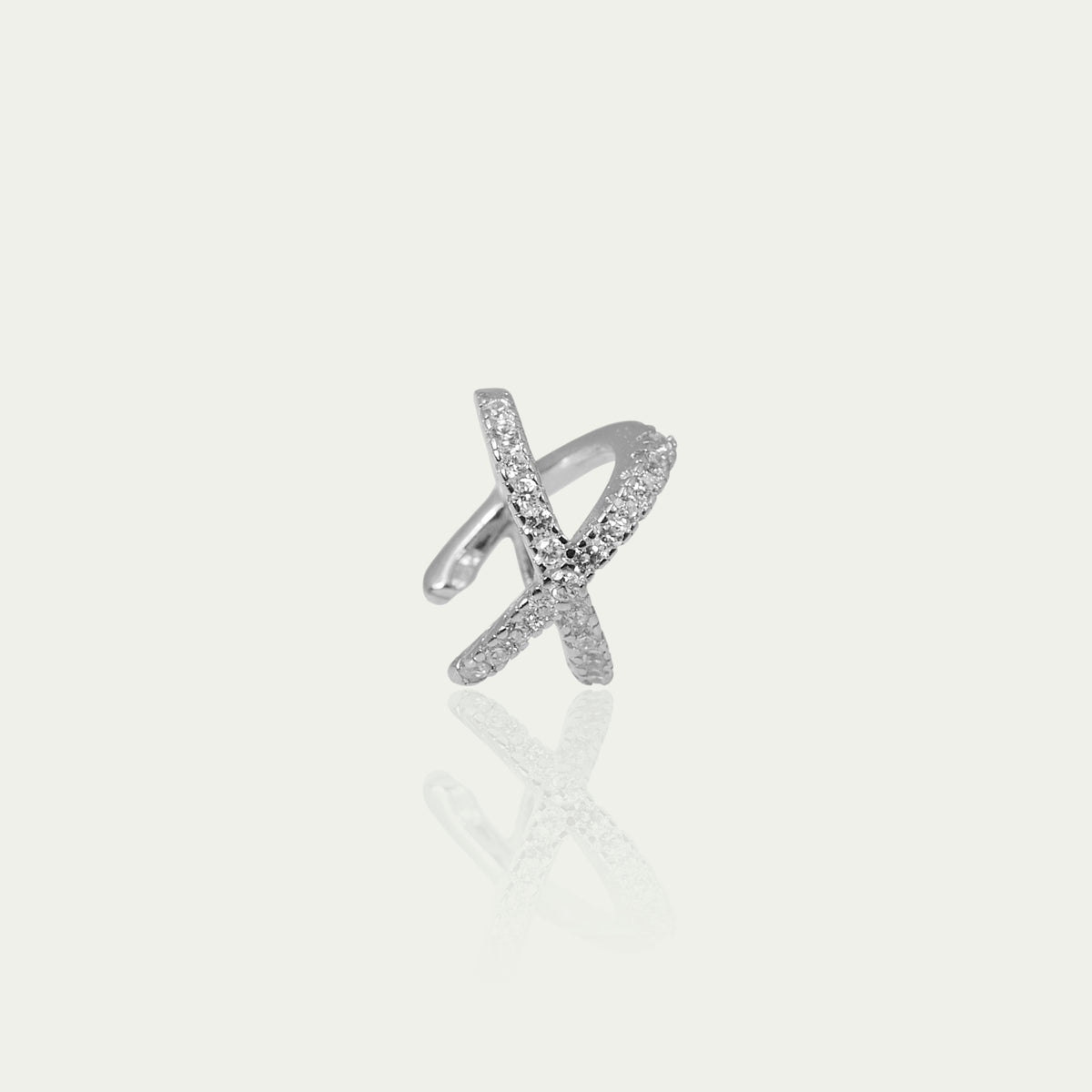 Earcuff Cross mit Zirkonia – 925 Sterling Silber | Sucre Fine Jewelry