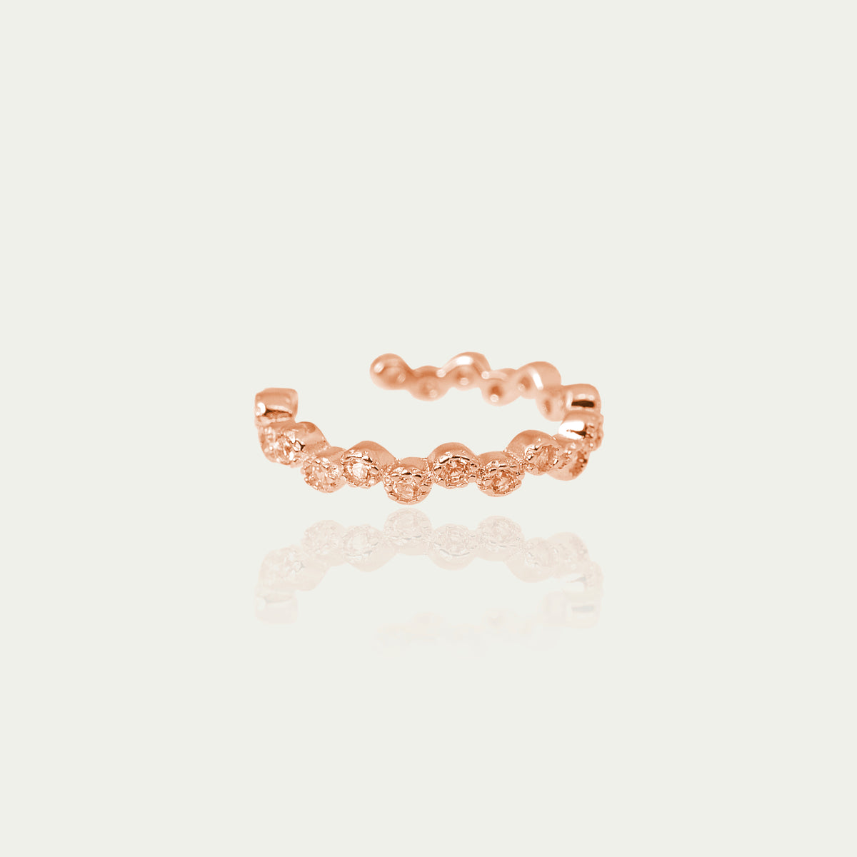 Earcuff Sparkling mit Zirkonia – 925 Sterling Silber 18K Roségold vergoldet | Sucre Fine Jewelry