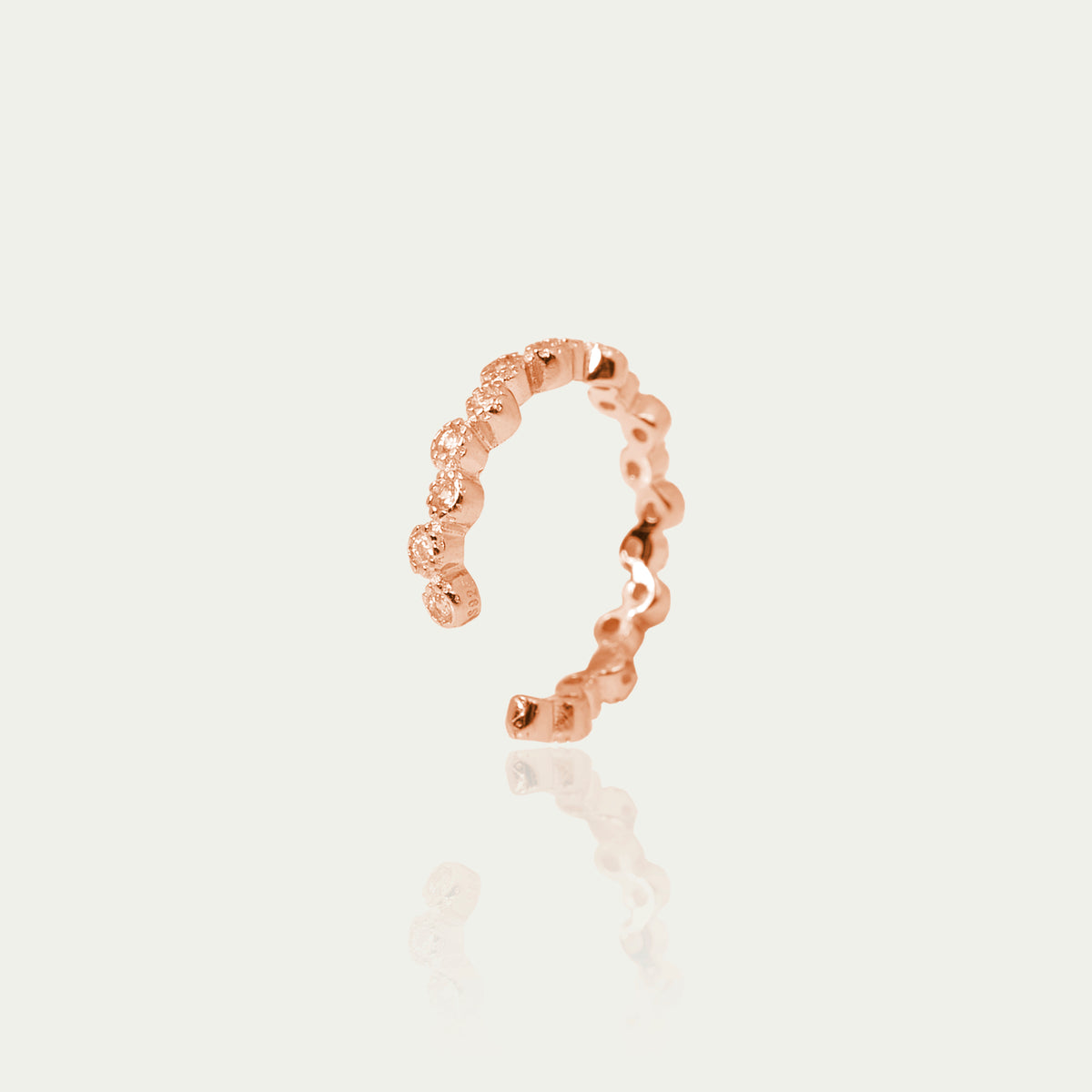 Earcuff Sparkling mit Zirkonia – 925 Sterling Silber 18K Roségold vergoldet | Sucre Fine Jewelry