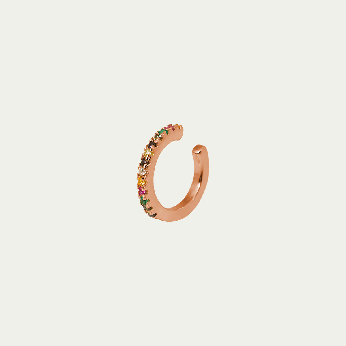 Earcuff Rainbow mit Zirkonia – 925 Sterling Silber 18K Roségold vergoldet | Sucre Fine Jewelry