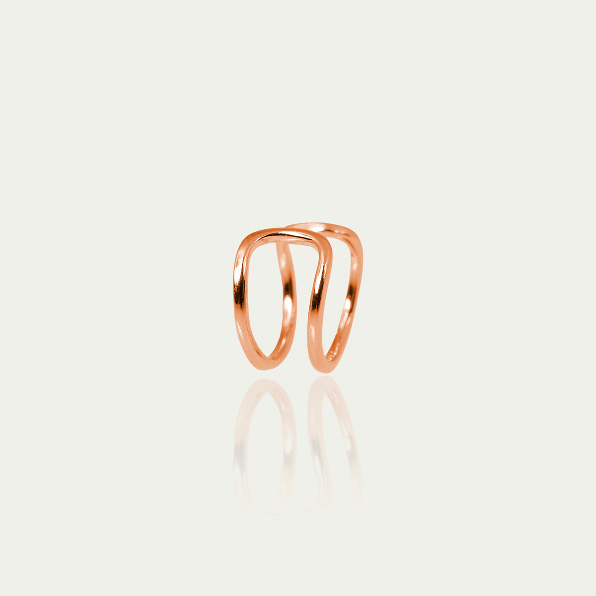 Earcuff Double Line – 925 Sterling Silber 18K Roségold vergoldet | Sucre Fine Jewelry