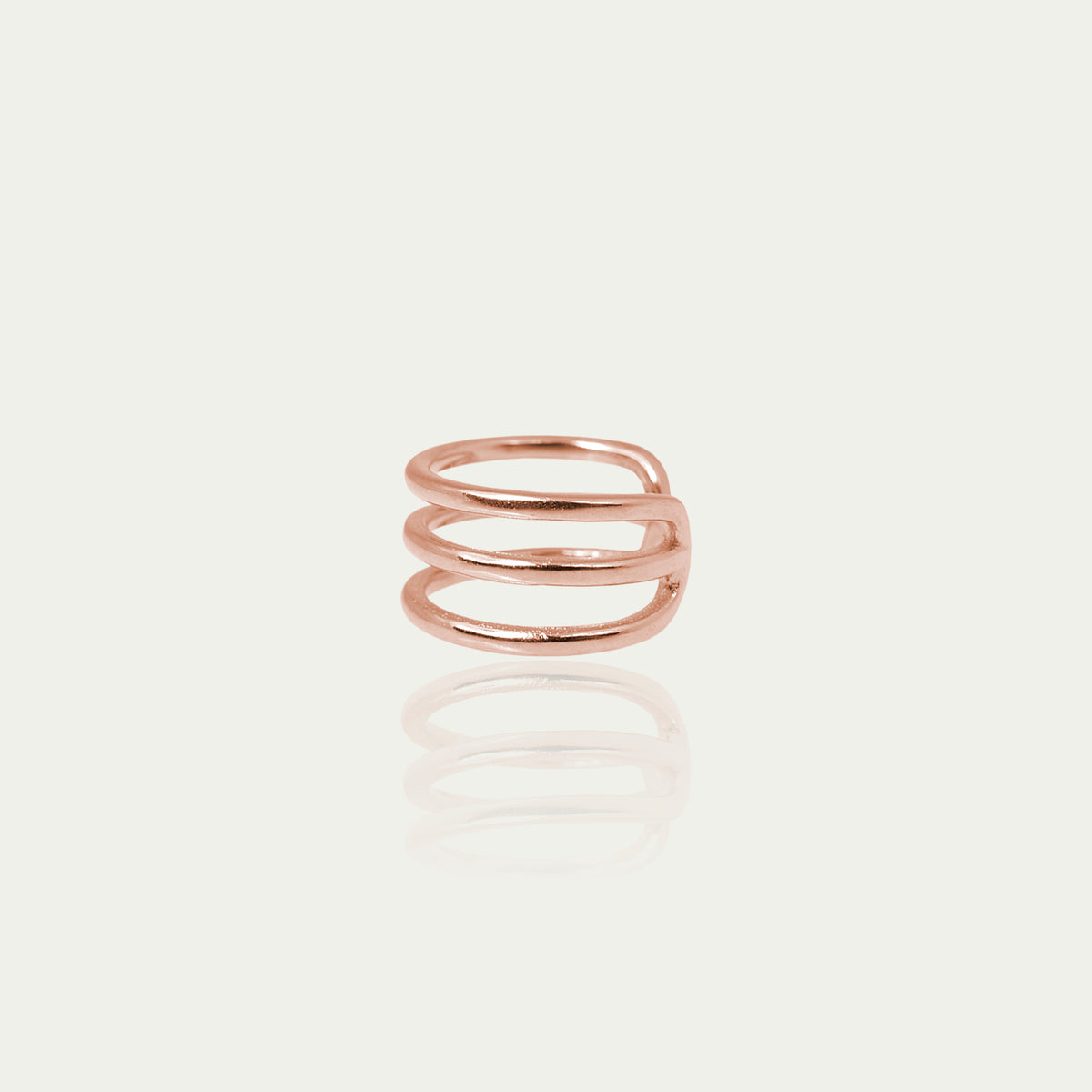 Earcuff Triple Line – 925 Sterling Silber 18K Roségold vergoldet | Sucre Fine Jewelry