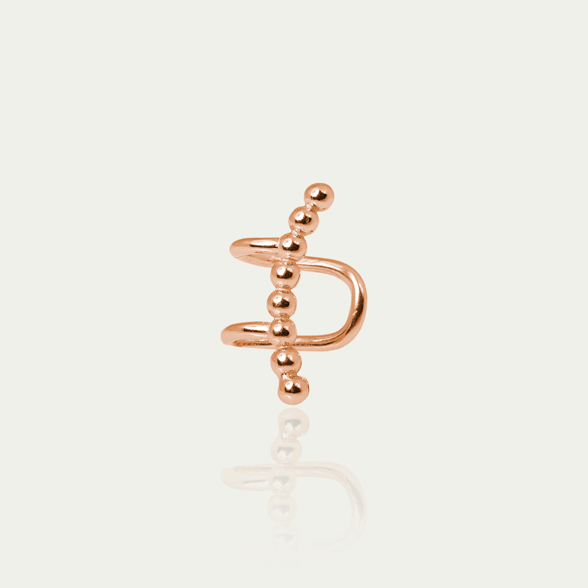Earcuff Wire Bubbles – 925 Sterling Silber 18K Roségold vergoldet | Sucre Fine Jewelry