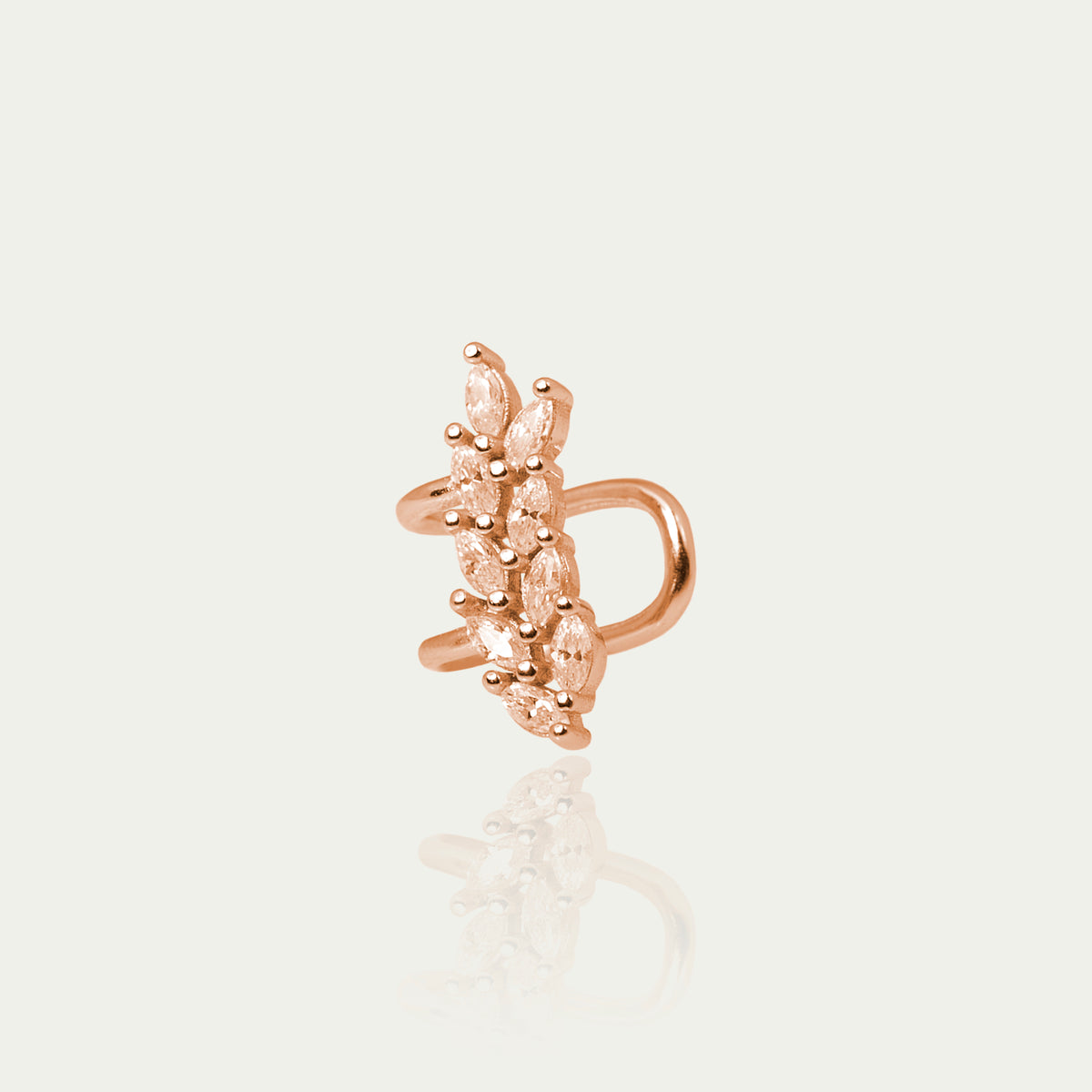 Earcuff Wire Flower – 925 Sterling Silber 18K Roségold vergoldet | Sucre Fine Jewelry
