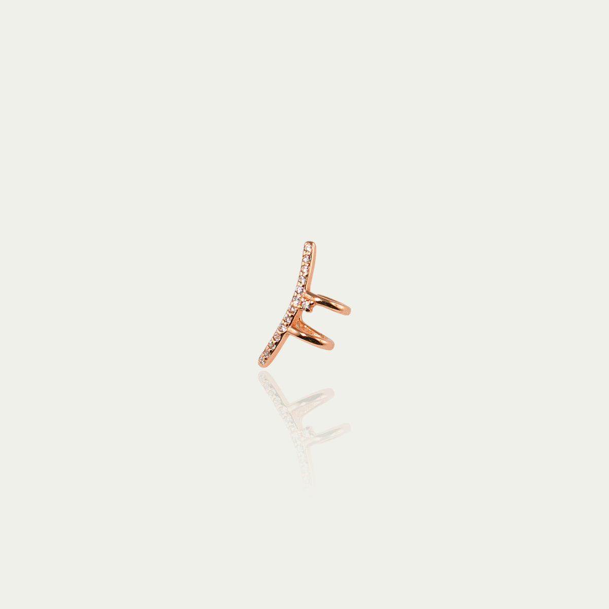 Earcuff Shiny Line – 925 Sterling Silber 18K Roségold vergoldet | Sucre Fine Jewelry