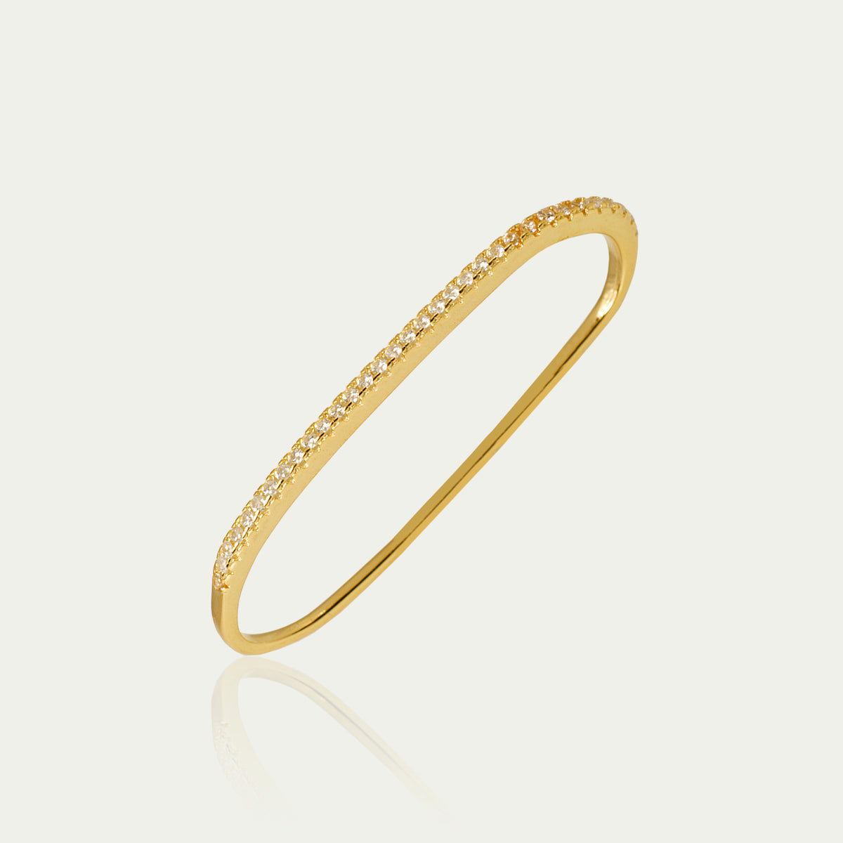 Earcuff Bar mit Zirkonia – 925 Sterling Silber 18K Gelbgold vergoldet | Sucre Fine Jewelry