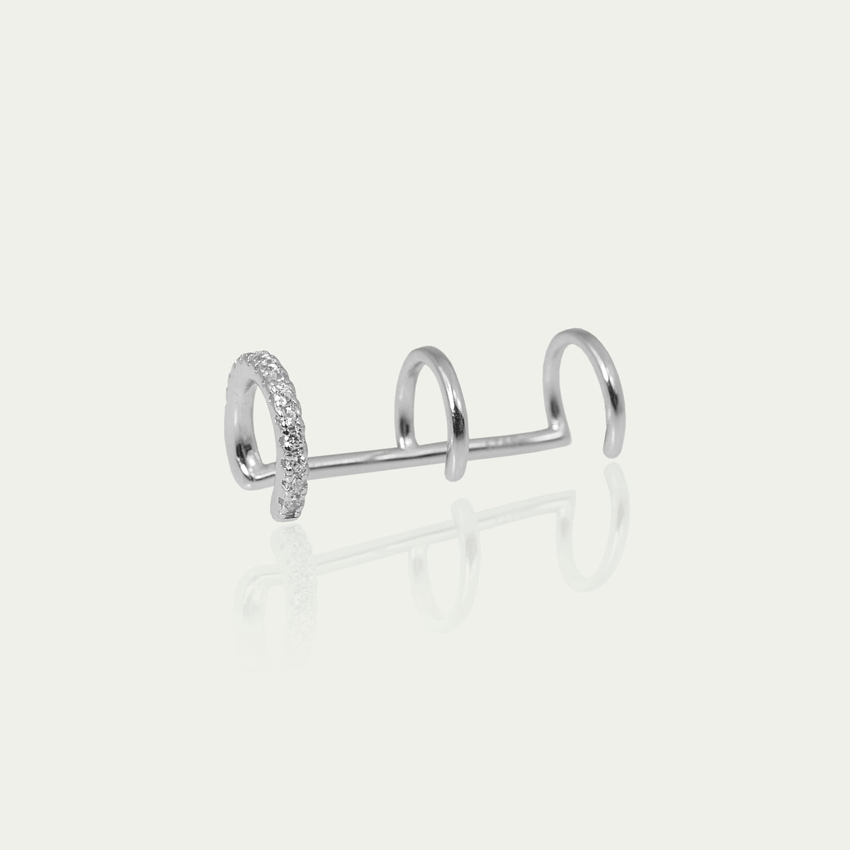 Earcuff Triple mit Zirkonia – 925 Sterling Silber | Sucre Fine Jewelry