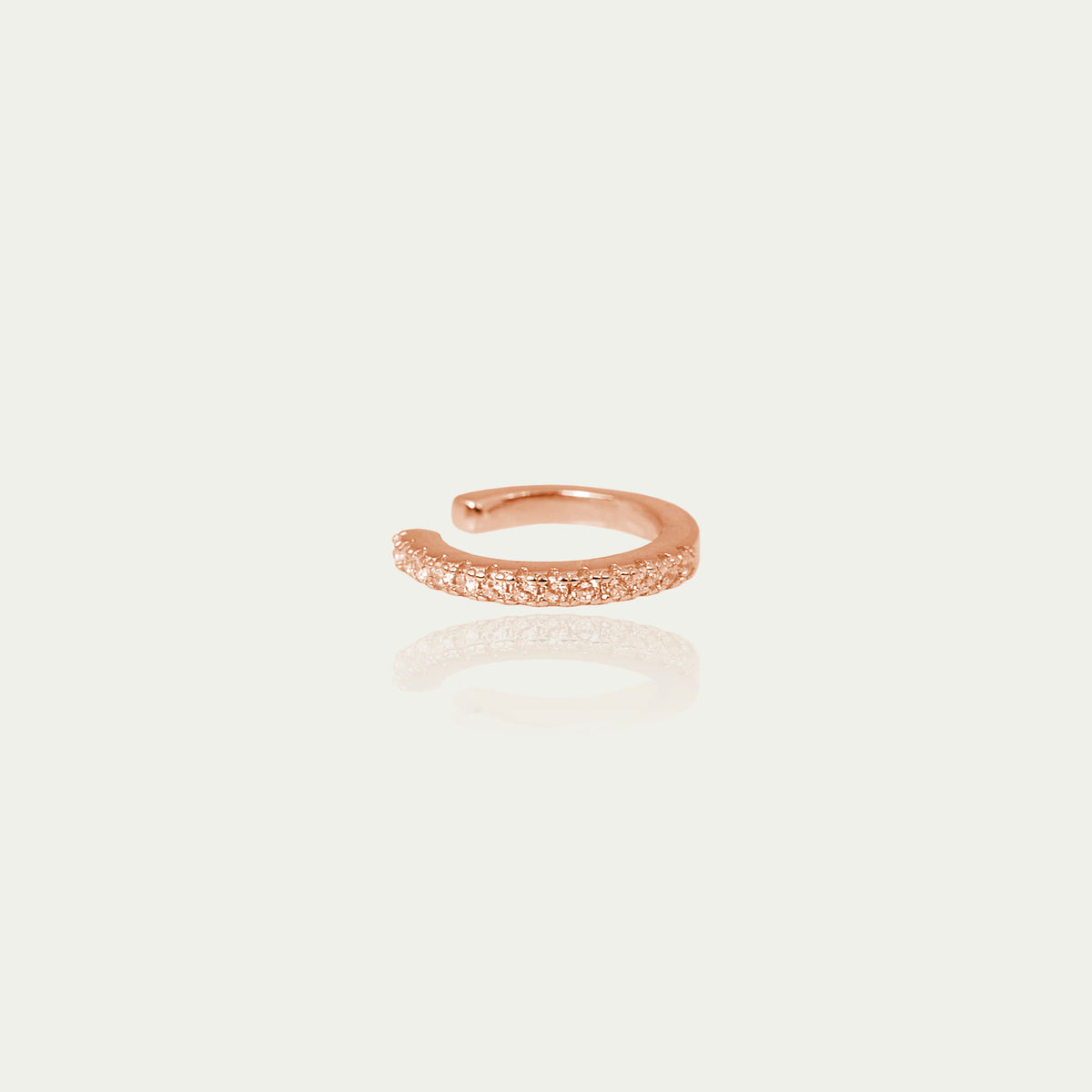 Earcuff mit Zirkonia – 925 Sterling Silber 18K Roségold vergoldet | Sucre Fine Jewelry