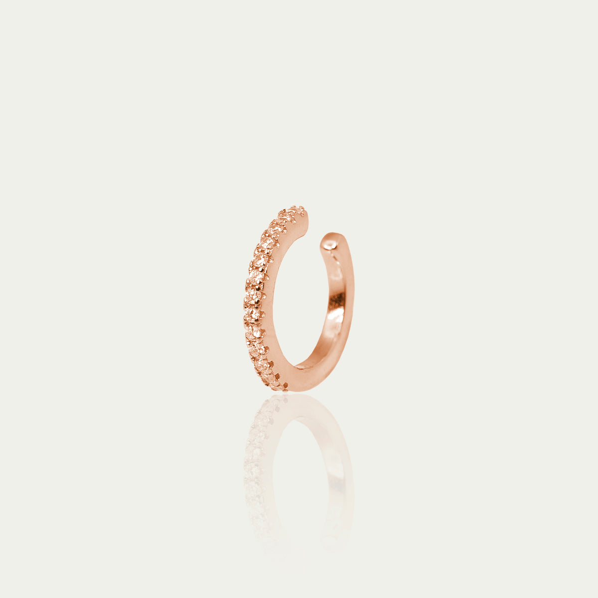 Earcuff mit Zirkonia – 925 Sterling Silber 18K Roségold vergoldet | Sucre Fine Jewelry