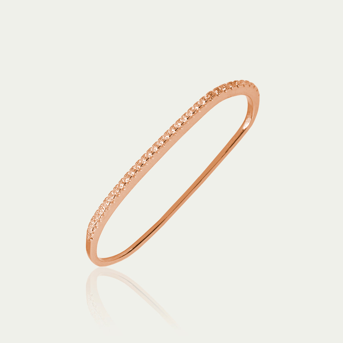 Earcuff Bar mit Zirkonia – 925 Sterling Silber 18K Roségold vergoldet | Sucre Fine Jewelry