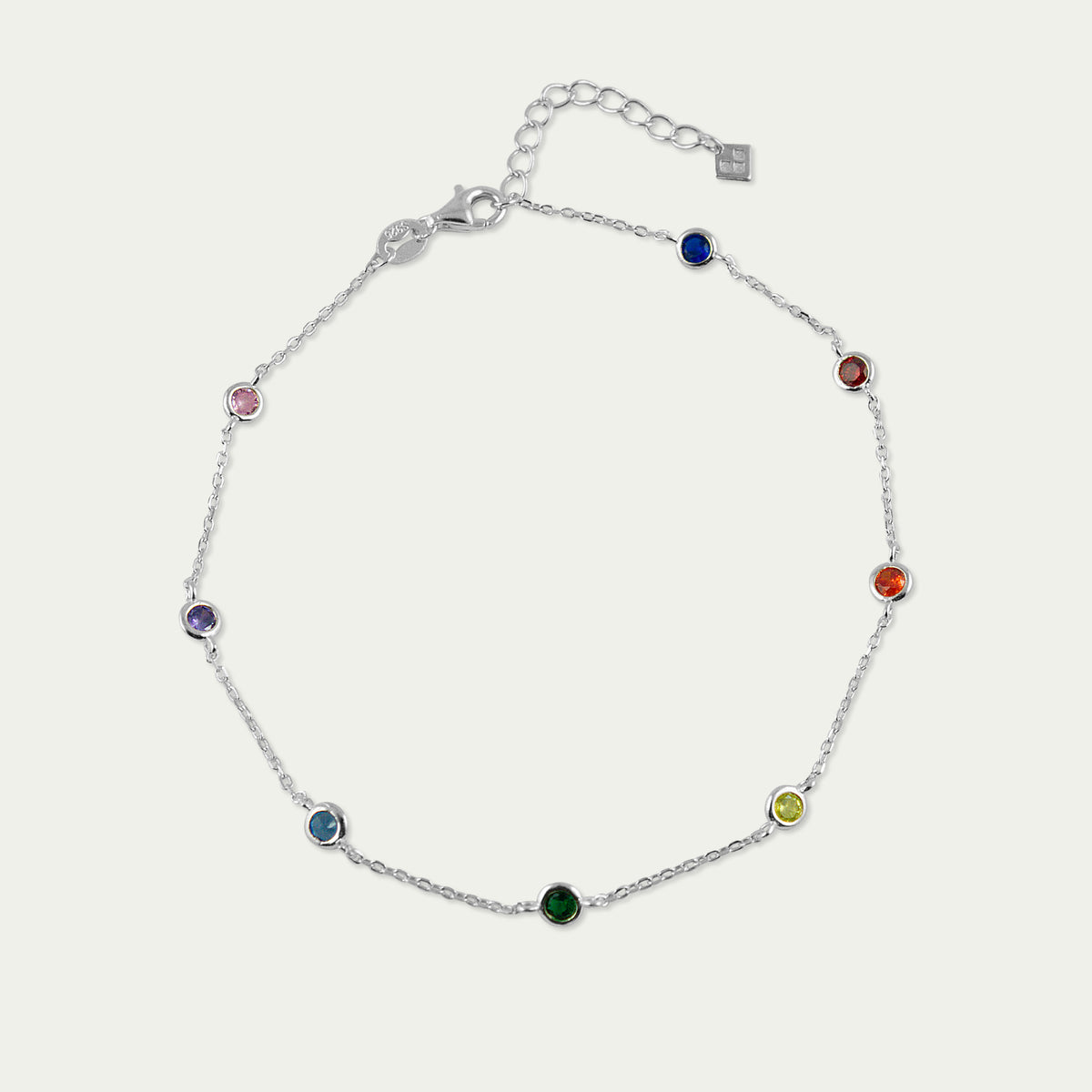 Fusskette Endless Glam Rainbow – 925 Sterling Silber | Sucre Fine Jewelry