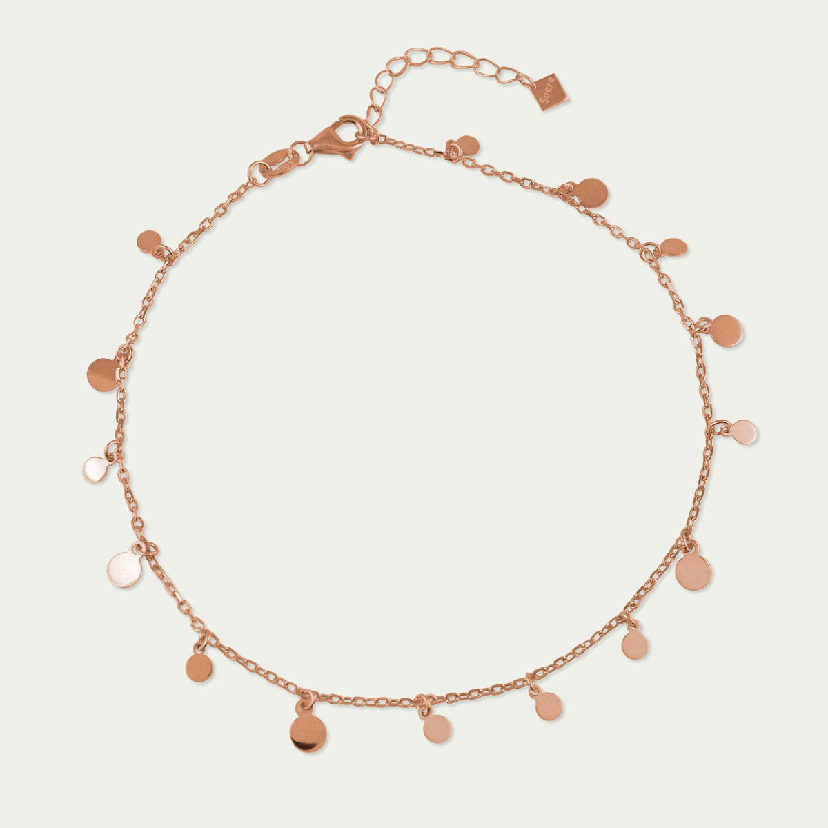 Fusskette Sprinkle – 925 Sterling Silber 18K Roségold vergoldet | Sucre Fine Jewelry