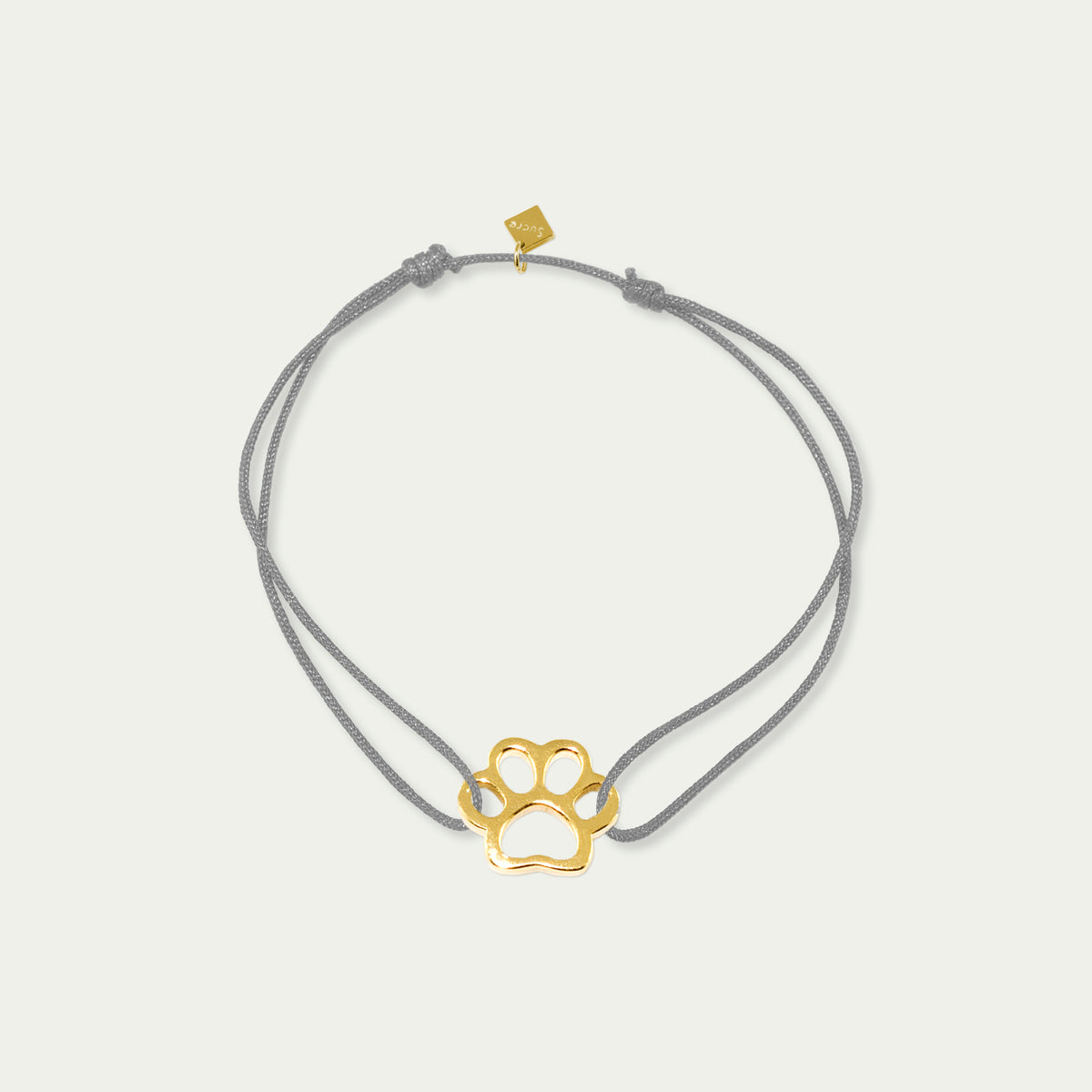 Glücksbändchen Pfote – 925 Sterling Silber 18K Gelbgold vergoldet | Sucre Fine Jewelry