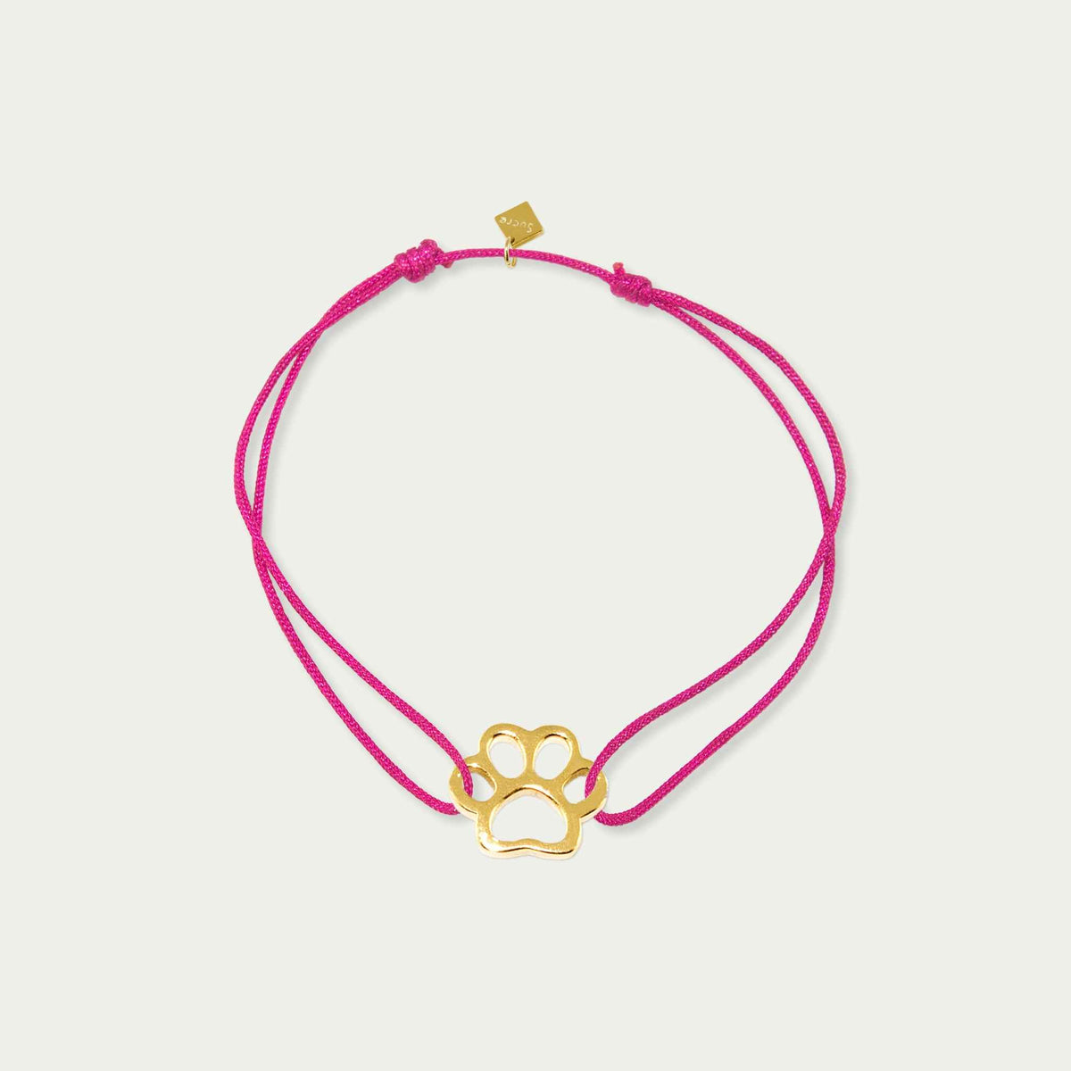 Glücksbändchen Pfote – 925 Sterling Silber 18K Gelbgold vergoldet | Sucre Fine Jewelry