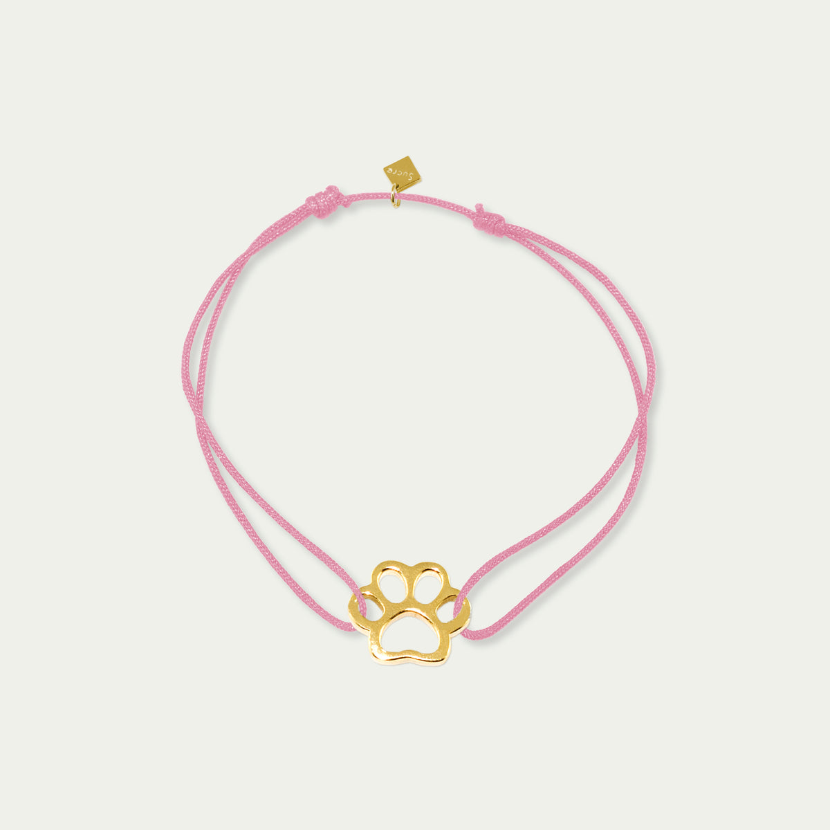 Glücksbändchen Pfote – 925 Sterling Silber 18K Gelbgold vergoldet | Sucre Fine Jewelry