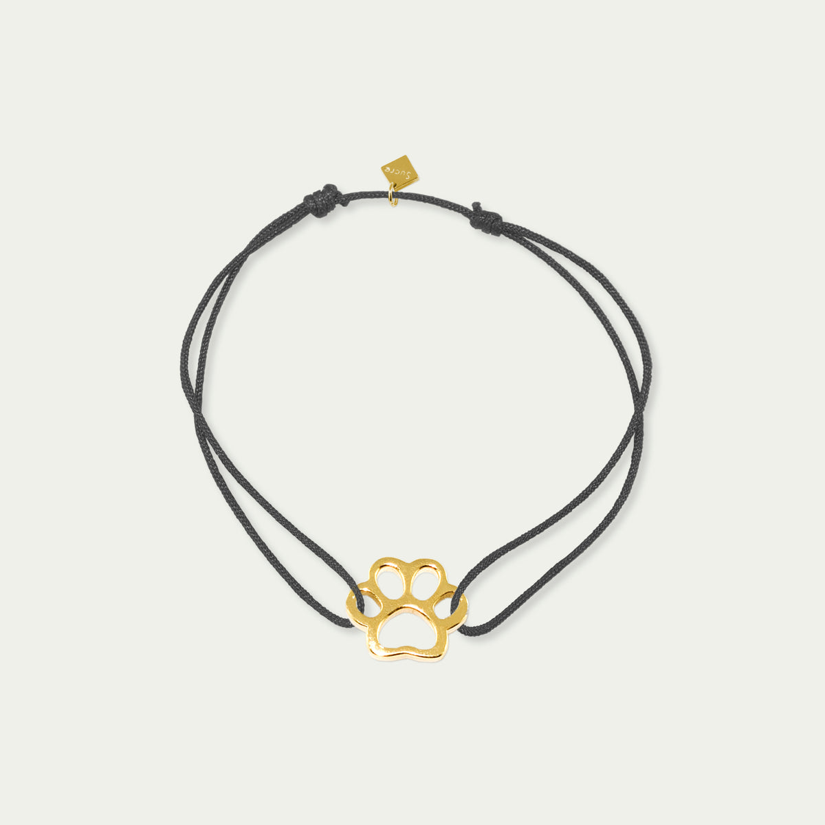 Glücksbändchen Pfote – 925 Sterling Silber 18K Gelbgold vergoldet | Sucre Fine Jewelry