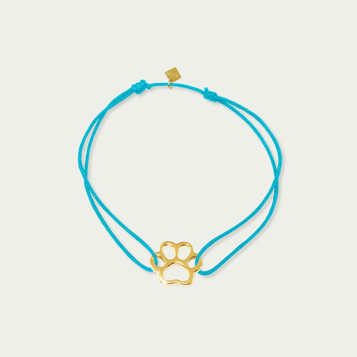 Glücksbändchen Pfote – 925 Sterling Silber 18K Gelbgold vergoldet | Sucre Fine Jewelry