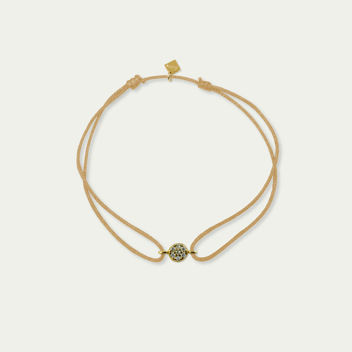 Glücksarmband Mini Pavé – 925 Sterling Silber 18K Gelbgold vergoldet | Sucre Fine Jewelry