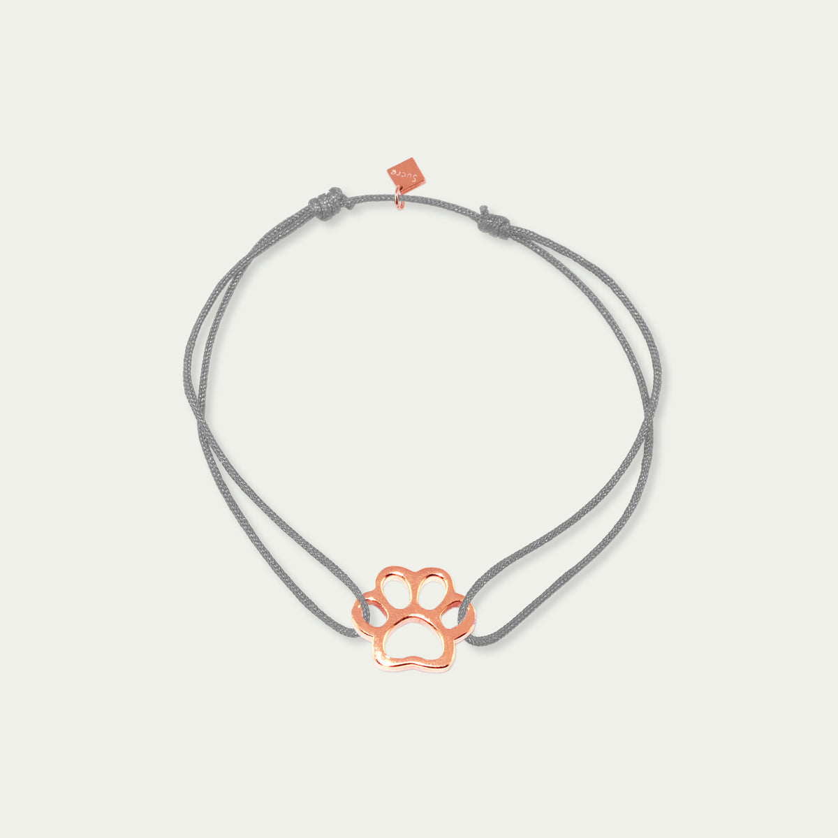 Glücksbändchen Pfote – 925 Sterling Silber 18K Roségold vergoldet | Sucre Fine Jewelry