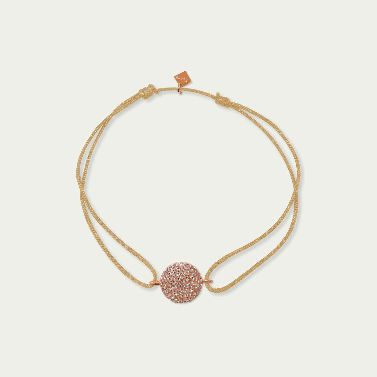 Glücksarmbändchen Pavé mit Zirkonia – 925 Sterling Silber 18K Roségold vergoldet | Sucre Fine Jewelry