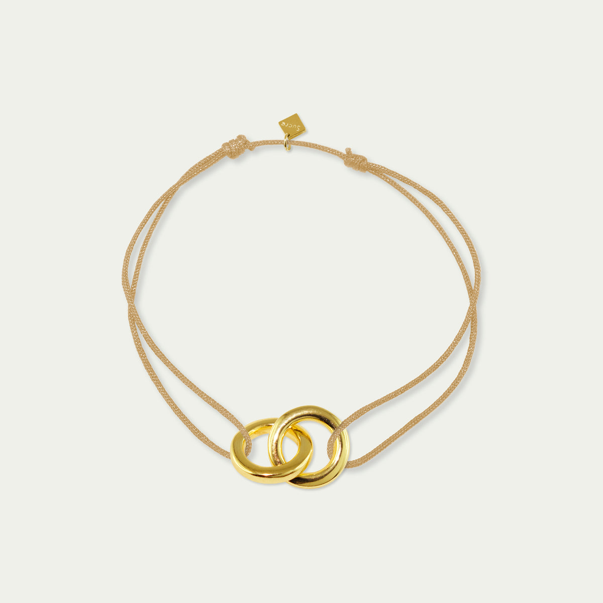 Glücksarmbändchen Doughnut – 925 Sterling Silber 18K Gelbgold vergoldet | Sucre Fine Jewelry