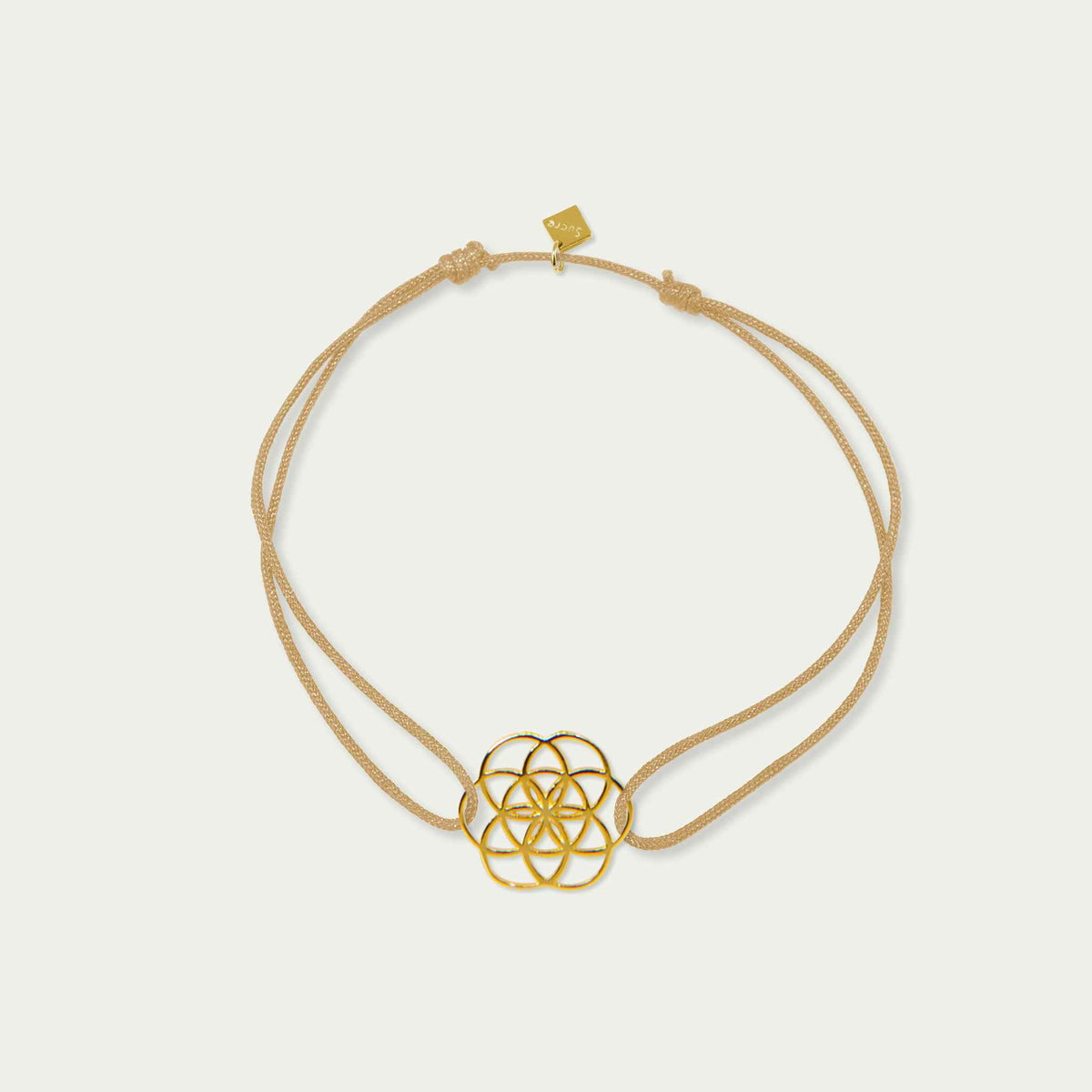 Glücksarmbändchen Lebensblume – 925 Sterling Silber 18K Gelbgold vergoldet | Sucre Fine Jewelry