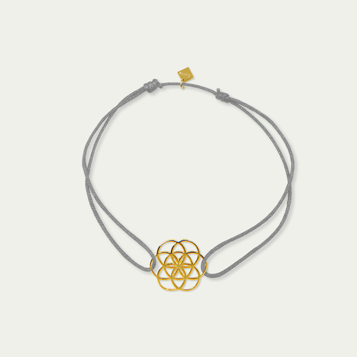 Glücksarmbändchen Lebensblume – 925 Sterling Silber 18K Gelbgold vergoldet | Sucre Fine Jewelry