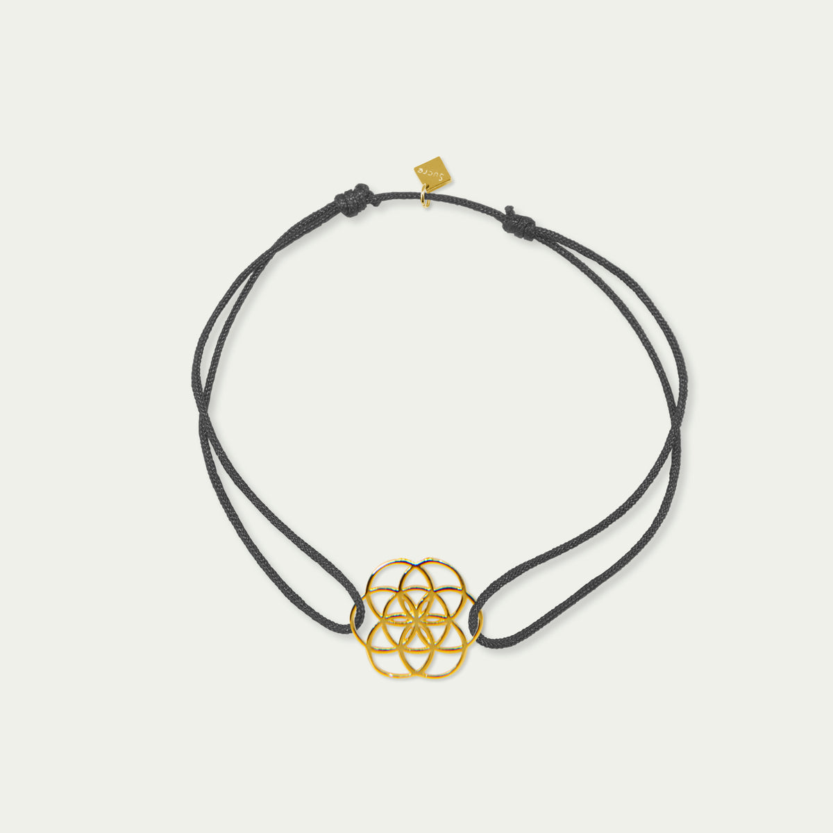 Glücksarmbändchen Lebensblume – 925 Sterling Silber 18K Gelbgold vergoldet | Sucre Fine Jewelry