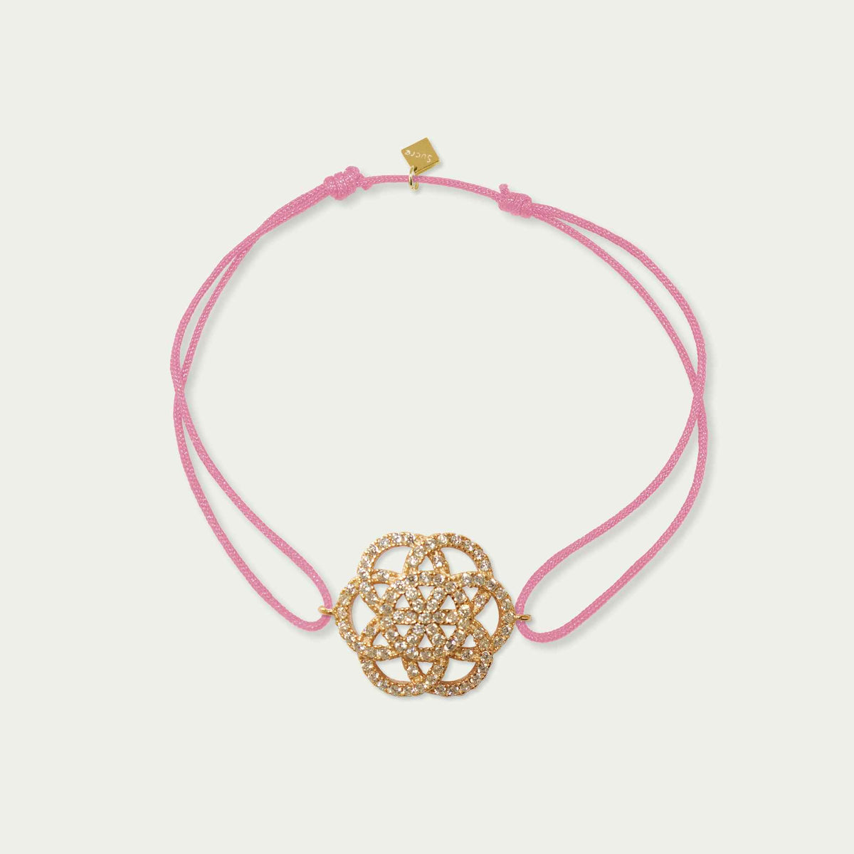 Glücksarmbändchen Lebensblume mit Zirkonia – 925 Sterling Silber 18K Gelbgold vergoldet | Sucre Fine Jewelry
